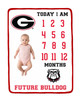 Georgia Bulldogs Collegiate Licensed Baby Milestone Blanket