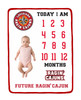 Louisiana Lafayette Ragin Cajuns Collegiate Licensed Baby Milestone Blanket 