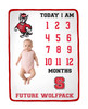 NC State Wolfpack Collegiate Licensed Baby Milestone Blanket 