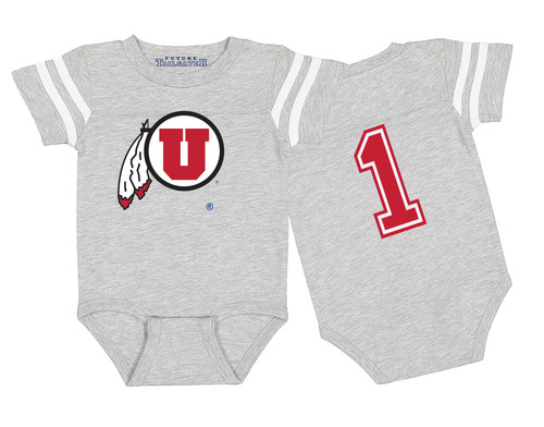 Utah Utes Football Jersey Baby Bodysuit