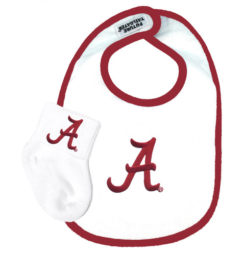 Alabama Crimson Tide Baby Bib and Socks Set