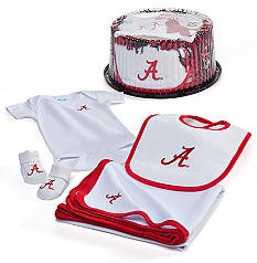 Alabama Crimson Tide Baby Fan Cake Clothing Gift Set