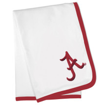 Alabama Crimson Tide Officially Licensed 100% Cotton Baby Receiving Blanket - Crimson Trim