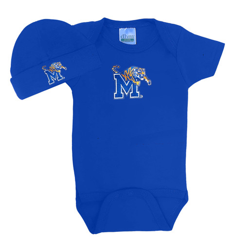Memphis Tigers Baby Bodysuit and Cap Set