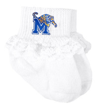Memphis Tigers Baby Laced Sock Booties