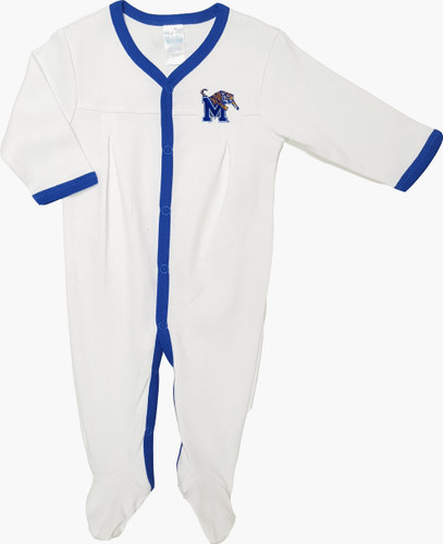 Memphis Tigers Baby Long Sleeve Pleated Playsuit