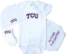 Texas Christian TCU Horned Frogs Baby 3 Piece Set 