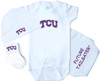 Texas Christian TCU Horned Frogs Homecoming 3 Piece Baby Gift Set