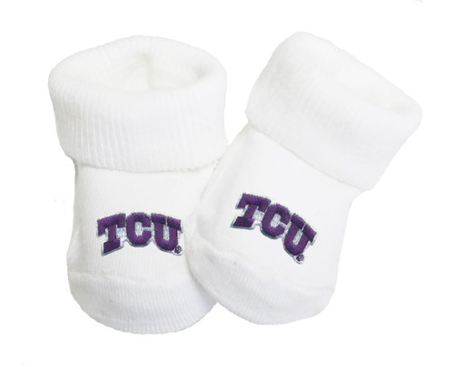 Texas Christian TCU Horned Frogs Baby Toe Booties