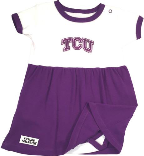 Texas Christian TCU Horned Frogs Baby Onesie Dress