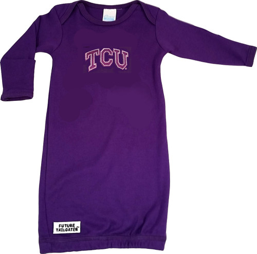 Texas Christian TCU Horned Frogs Baby Layette Gown