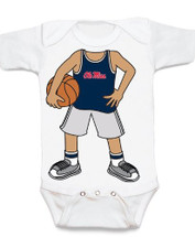 Mississippi Ole Miss Rebels Heads Up! Basketball Baby Onesie