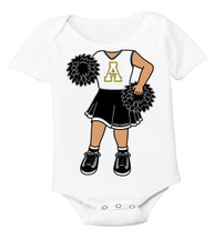 Appalachian State Mountaineers Heads Up! Cheerleader Baby Bodysuit