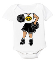 Iowa Hawkeyes Heads Up! Cheerleader Baby Bodysuit