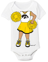 Iowa Hawkeyes Heads Up! Cheerleader Baby Onesie