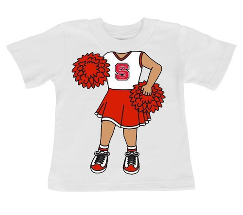 NC State Wolfpack Heads Up! Cheerleader Infant/Toddler T-Shirt