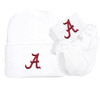 Alabama Crimson Tide Newborn Baby Knit Cap and Socks with Lace Set
