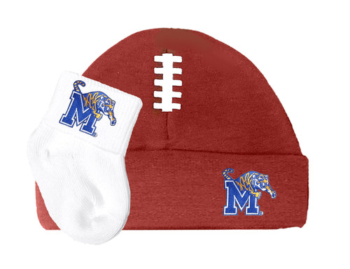 Memphis Tigers Baby Football Cap and Socks Set