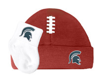 Michigan State Spartans Baby Football Cap and Socks Set