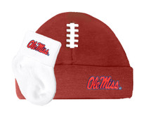Mississippi Ole Miss Rebels Football Cap and Socks Baby Set