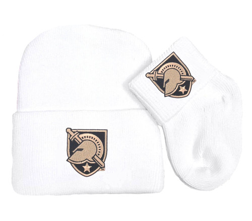 Army Black Knights Knit Cap and Socks Baby Gift Set