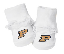 Purdue Boilermakers Baby Toe Booties with Lace