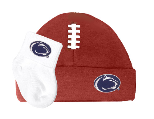 Penn State Nittany Lions Football Cap and Socks Baby Set