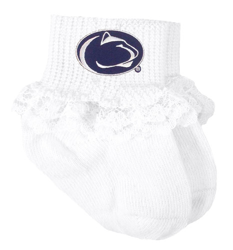 Penn State Nittany Lions Baby Sock Booties with Lace