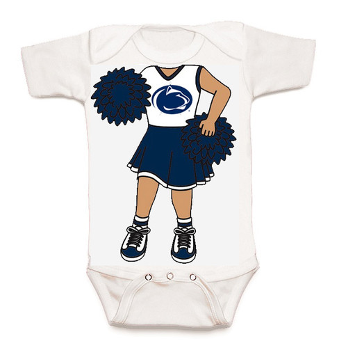 Penn State Nittany Lions Heads Up! Cheerleader Baby Onesie