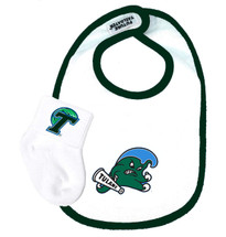 Tulane Green Wave Bib and Socks Baby Set