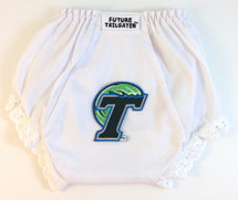 Tulane Green Wave Eyelet Baby Diaper Cover