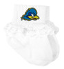 Delaware Blue Hens Baby Laced Sock Booties