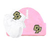Cal Poly Mustangs Baby Football Cap and Socks with Lace Set