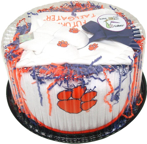 Clemson Tigers Baby Fan Cake Clothing Gift Set