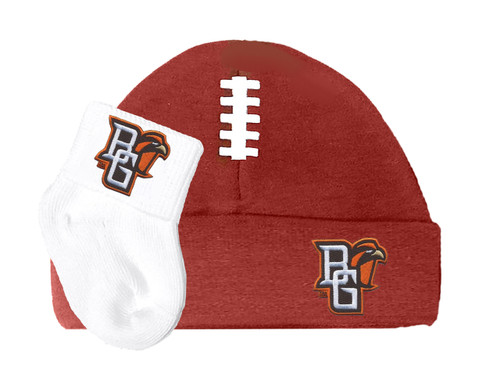 Bowling Green St. Falcons Baby Football Cap and Socks Set