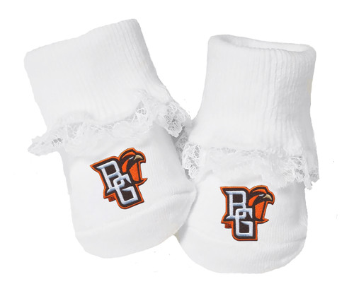 Bowling Green St. Falcons Baby Toe Booties with Lace