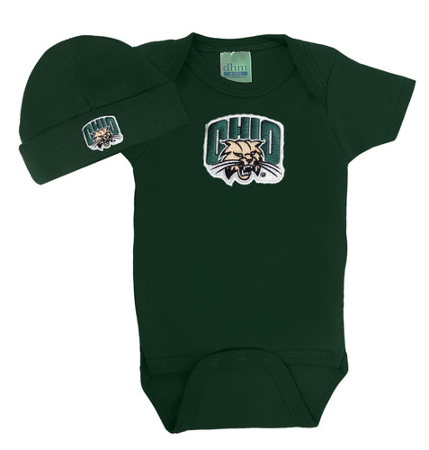 Ohio Bobcats Baby Bodysuit and Cap Set