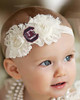 South Carolina Gamecocks Baby/ Toddler Shabby Flower Hair Bow Headband