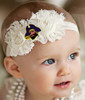 East Carolina Pirates Baby/ Toddler Shabby Flower Hair Bow Headband