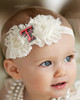 Texas Tech Red Raiders Baby/ Toddler Shabby Flower Hair Bow Headband
