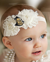 UCF Knights Baby/ Toddler Shabby Flower Hair Bow Headband