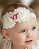 Virginia Tech Hokies Baby/ Toddler Shabby Flower Hair Bow Headband