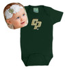 Cal Poly Mustangs Baby Onesie and Shabby Flower Headband Set