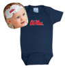 Mississippi Ole Miss Rebels Baby Bodysuit and Shabby Bow Headband