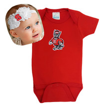 NC State Wolfpack Baby Bodysuit and Shabby Bow Headband