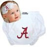 Alabama Crimson Tide Baby Eyelet Diaper Cover and Shabby Bow Headband