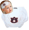 Auburn Tigers Baby Eyelet Diaper Cover and Shabby Bow Headband Set