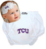 Texas Christian TCU Horned Frogs Baby Eyelet Diaper Cover and Shabby Flower Headband