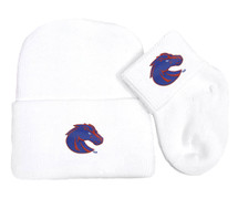 Boise State Broncos Newborn Baby Knit Cap and Socks Set