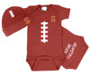 Syracuse Orange Baby Football Onesie and Cap Set